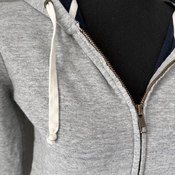 J.CREW Gray Full Zip Hoodie Sweatshirt XS - Picture 9 of 14
